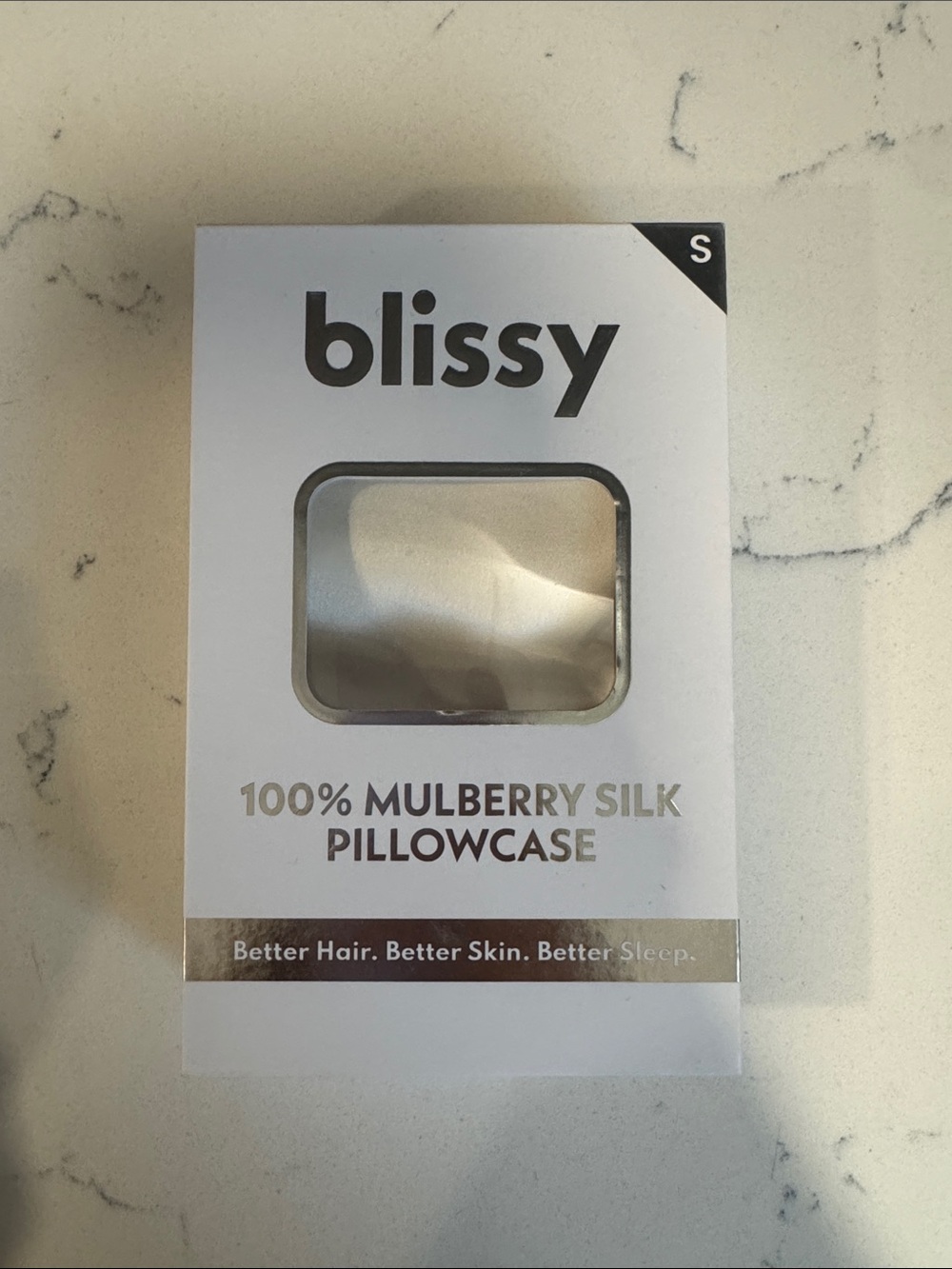 Blissy Standard Ivory White Silk Pillowcase
